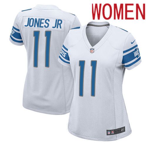 Women Detroit Lions #11 Marvin Jones Jr Nike White Game Player NFL Jersey